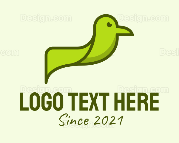 Green Bird Animal Logo