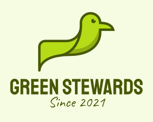 Green Bird Animal  logo design