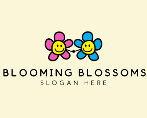 Bloom Friendly Flower  logo design