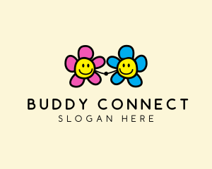 Bloom Friendly Flower  logo design