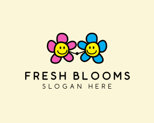 Bloom Friendly Flower  logo design