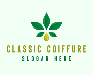 Cannabis Oil Leaf logo design