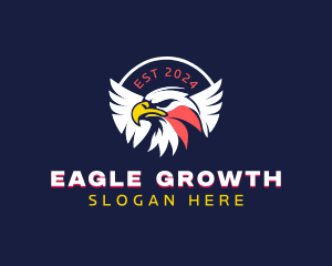 Patriotic Eagle Bird logo design