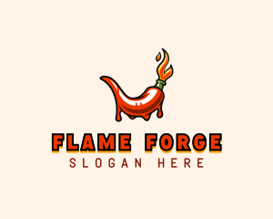 Flame Hot Chili  logo design