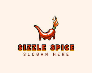 Flame Hot Chili  logo design