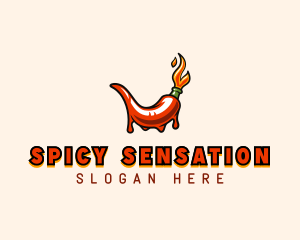 Flame Hot Spicy logo