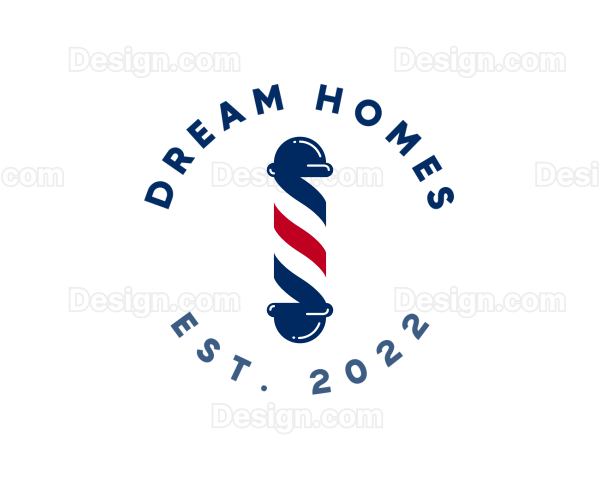 Barber Pole Hairdresser Logo