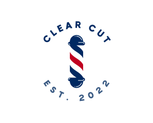 Barber Pole Hairdresser logo design