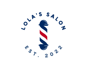 Barber Pole Hairdresser logo design