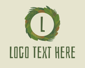 Summer Tropical Wreath Letter logo