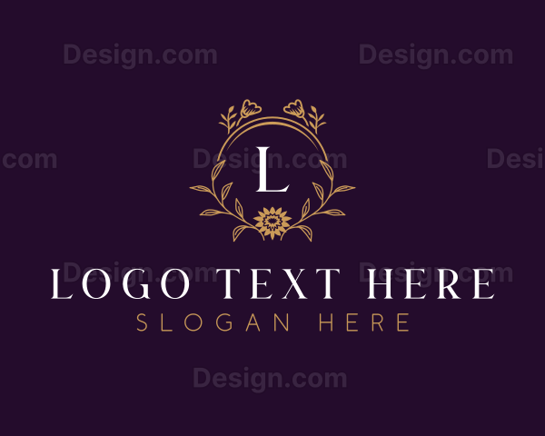 Floral Frame Decoration Logo