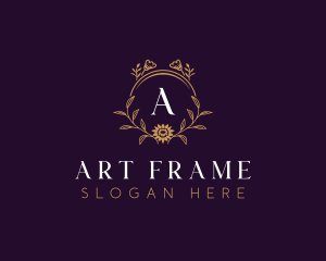 Floral Frame Decoration logo design