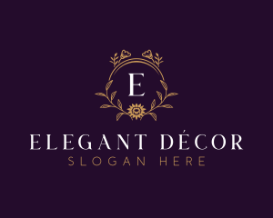 Floral Frame Decoration logo design