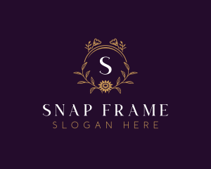 Floral Frame Decoration logo design