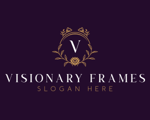 Floral Frame Decoration logo design