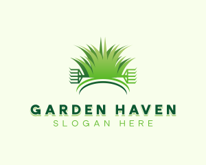 Garden Lawn Rake logo design