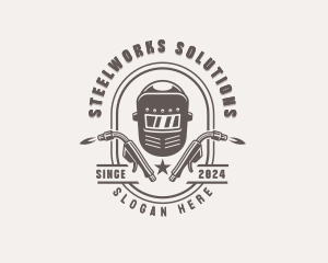 Steelworks Fabrication Welder logo design