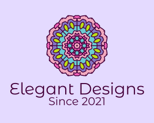 Floral Prism Mandala  logo design