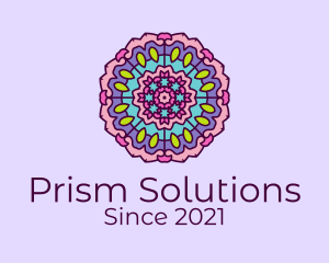 Floral Prism Mandala  logo design