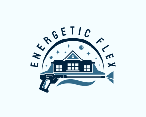 Blue Pressure Washing Cleaning logo design