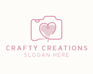 Heart Photo Camera logo design