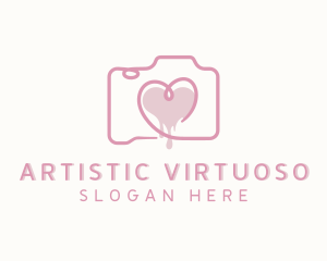 Heart Photo Camera logo design