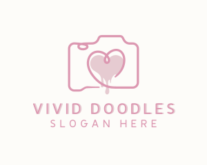 Heart Photo Camera logo design