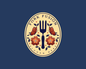 Flower Garden Fork logo design