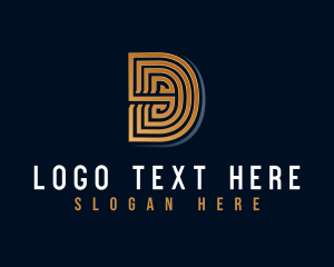 Elegant Business Letter D logo