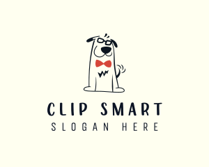 Nerdy Dog Puppy logo design