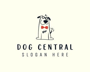 Nerdy Dog Puppy logo design