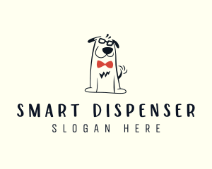 Nerdy Dog Puppy logo design