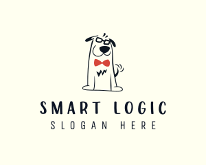 Nerdy Dog Puppy logo design