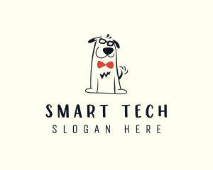 Nerdy Dog Puppy logo design