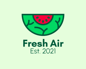 Fresh Watermelon Slice  logo design