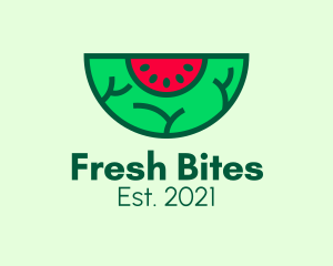 Fresh Watermelon Slice  logo design