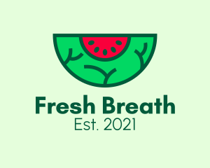 Fresh Watermelon Slice  logo design