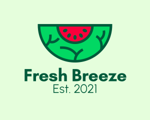 Fresh Watermelon Slice  logo design