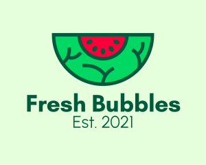 Fresh Watermelon Slice  logo design