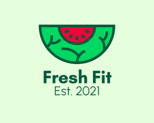 Fresh Watermelon Slice  logo design