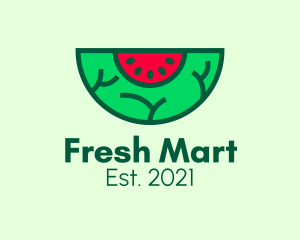 Fresh Watermelon Slice  logo design