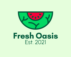 Fresh Watermelon Slice  logo design