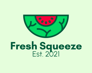 Fresh Watermelon Slice  logo design