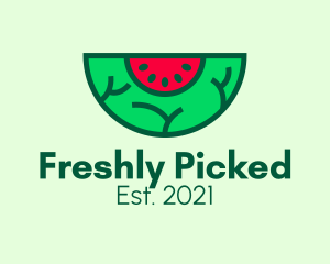 Fresh Watermelon Slice  logo design