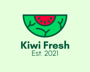 Fresh Watermelon Slice  logo design