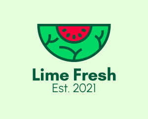 Fresh Watermelon Slice  logo design