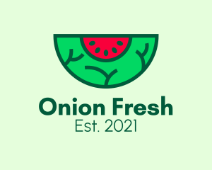 Fresh Watermelon Slice  logo design