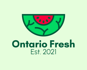 Fresh Watermelon Slice  logo design