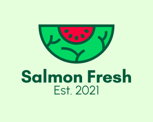 Fresh Watermelon Slice  logo design