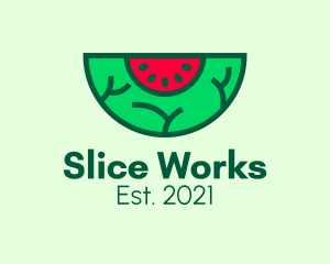 Fresh Watermelon Slice  logo design